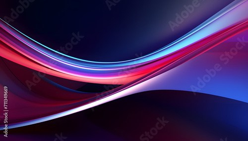 abstract background with neon waves