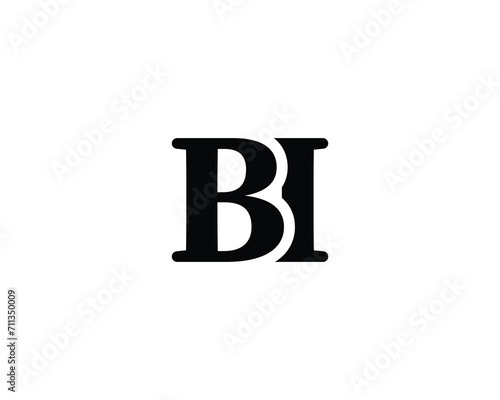BI LOGO DESIGN VECTOR TEMPLATE