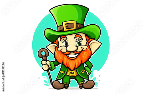 Saint Patrick leprechaun illustration cartoon irish