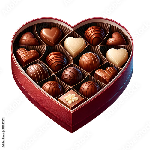 Heart Shaped Chocolate Valentines Box ClipArt © Kacper