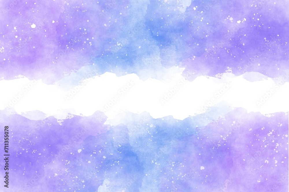 Obraz premium 青と紫色の水彩背景