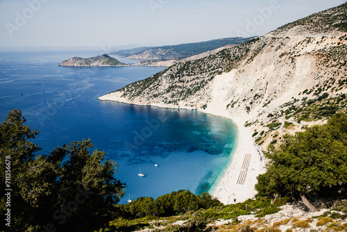 kefalonia Greece. Platia Ammos Beach one of the most beautiful beaches