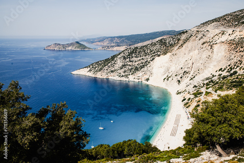 kefalonia Greece. Platia Ammos Beach one of the most beautiful beaches