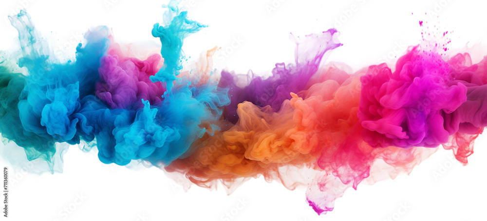 Holi Colorful powder explosion