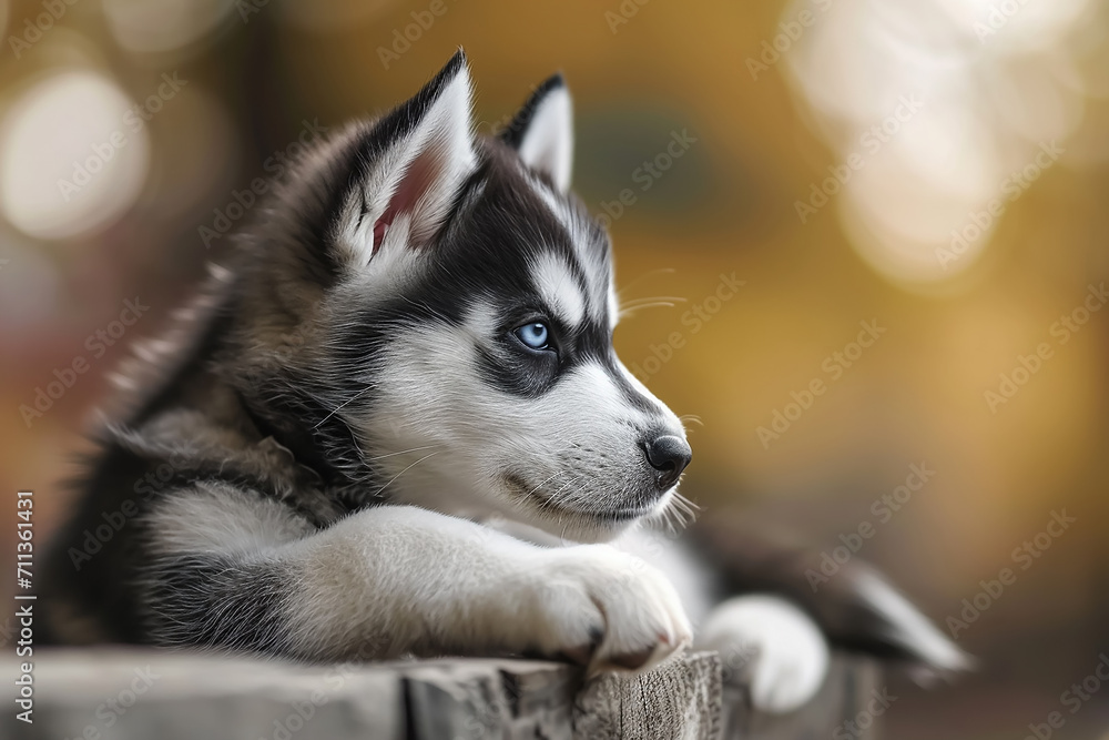 A cute siberian husky puppy A cute siberian husky puppy