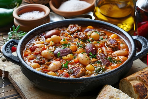 traditional and delicious Spanish dish, fabada