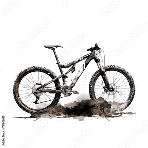 Mountain Bicycle Isolated on White background