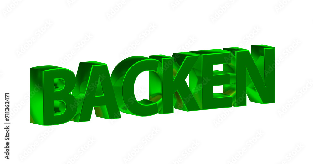 Backen - grüne plakative 3D-Schrift, Kuchen, Gebäck, Schrift, Weihnachten, Plätzchen, Rendering, gerendert, Freisteller Backen - grüne plakative 3D-Schrift, Kuchen, Gebäck, Schrift, Weihnachten, Plätzchen, Rendering, gerendert, Freisteller