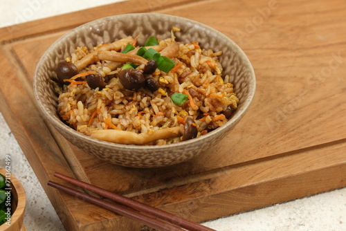 takikomi gohan,Delicious Japanese seasoned mixed rice.Japanese food