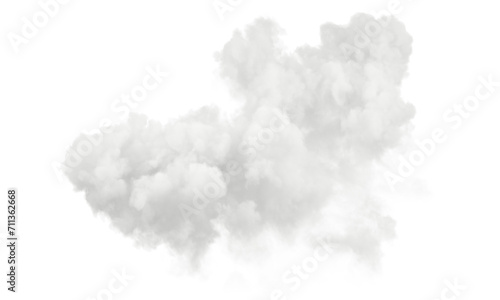 Fluffy air clouds shapes cutout 3d rendering png file