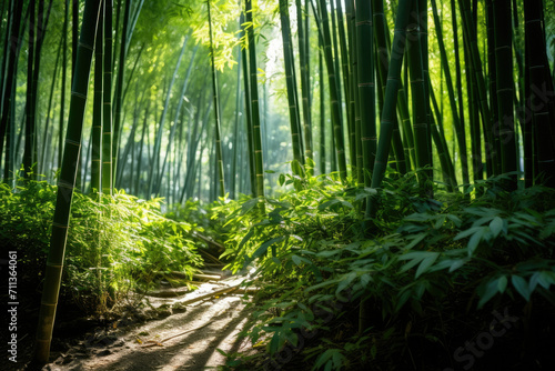 Forest garden green japan tree nature environment bamboo plant asia