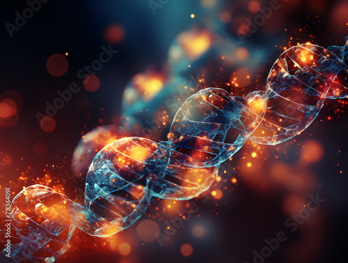 Glowing DNA Molecule Background. DNA structure. Science Wallpaper Background