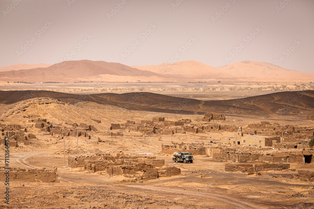Old mines in Sahara, Merzouga, Morocco Old mines in Sahara, Merzouga, Morocco