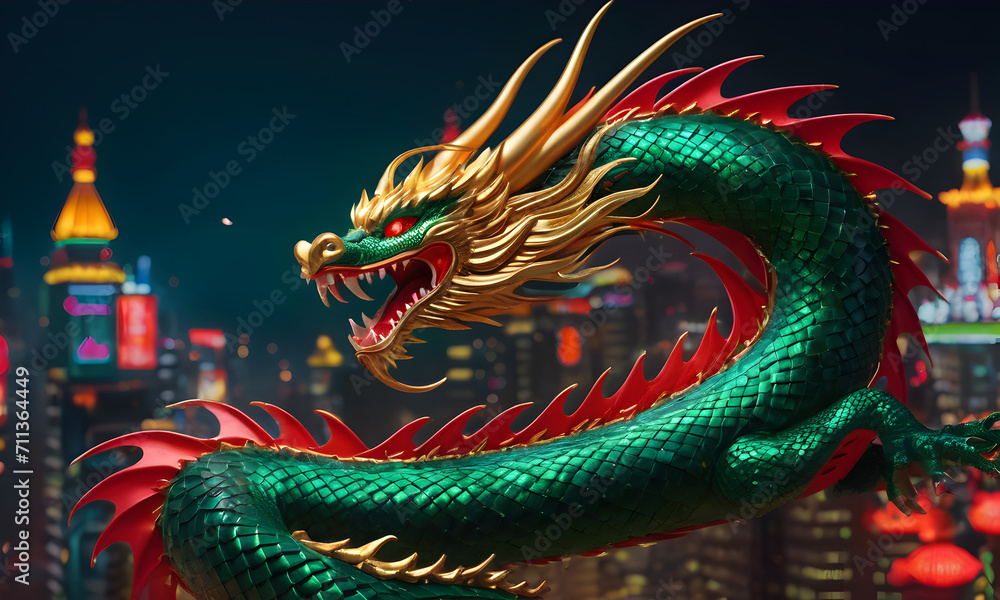 Fototapeta premium Imperial Guardian - celebrating the Spirit of Chinese New Year