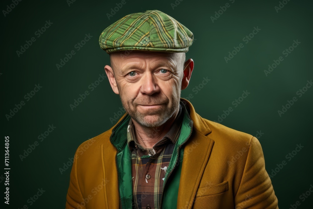 Portrait of a senior man in traditional Bavarian clothes. Studio shot. Portrait of a senior man in traditional Bavarian clothes. Studio shot.