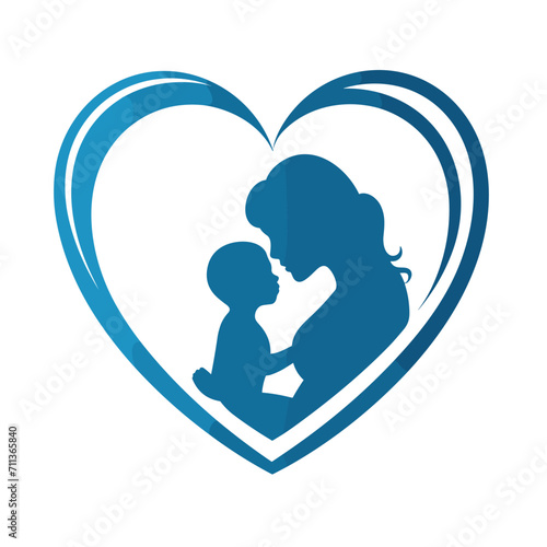 Neonatal-perinatal medicine filled colorful logo. Intensive care hospital for premature babies. Design element. Created with artificial intelligence. Ai art for corporate branding, pediatric services