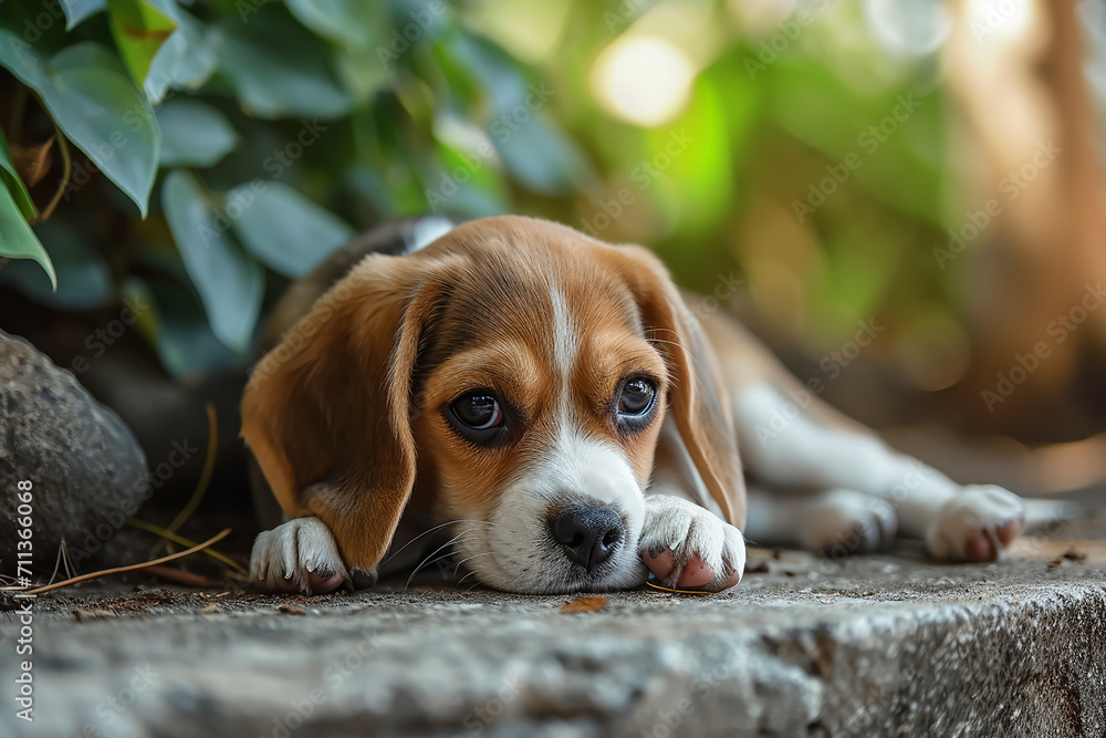 Cute beagle dog puppy 