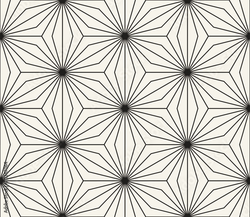 Vector seamless pattern. Repeating geometric elements. Stylish monochrome background design.