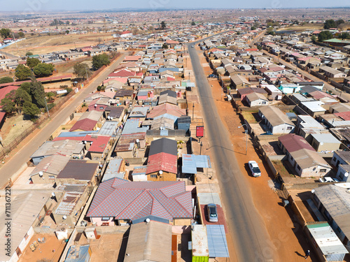 view of township street south africa
