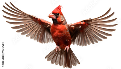northern cardinal bird isolated in flight png. red winged blackbird png. red bird in flight png. winter bird flying photo