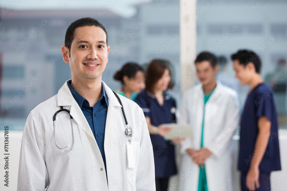 Team of Multi-ethnic medical staff Team of Multi-ethnic medical staff