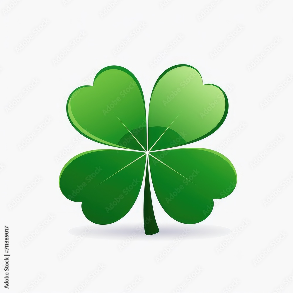 Iconic Four-Leaf Clover, A Symbol of Irish Luck and St. Patrick's Day - Generative AI Iconic Four-Leaf Clover, A Symbol of Irish Luck and St. Patrick's Day - Generative AI