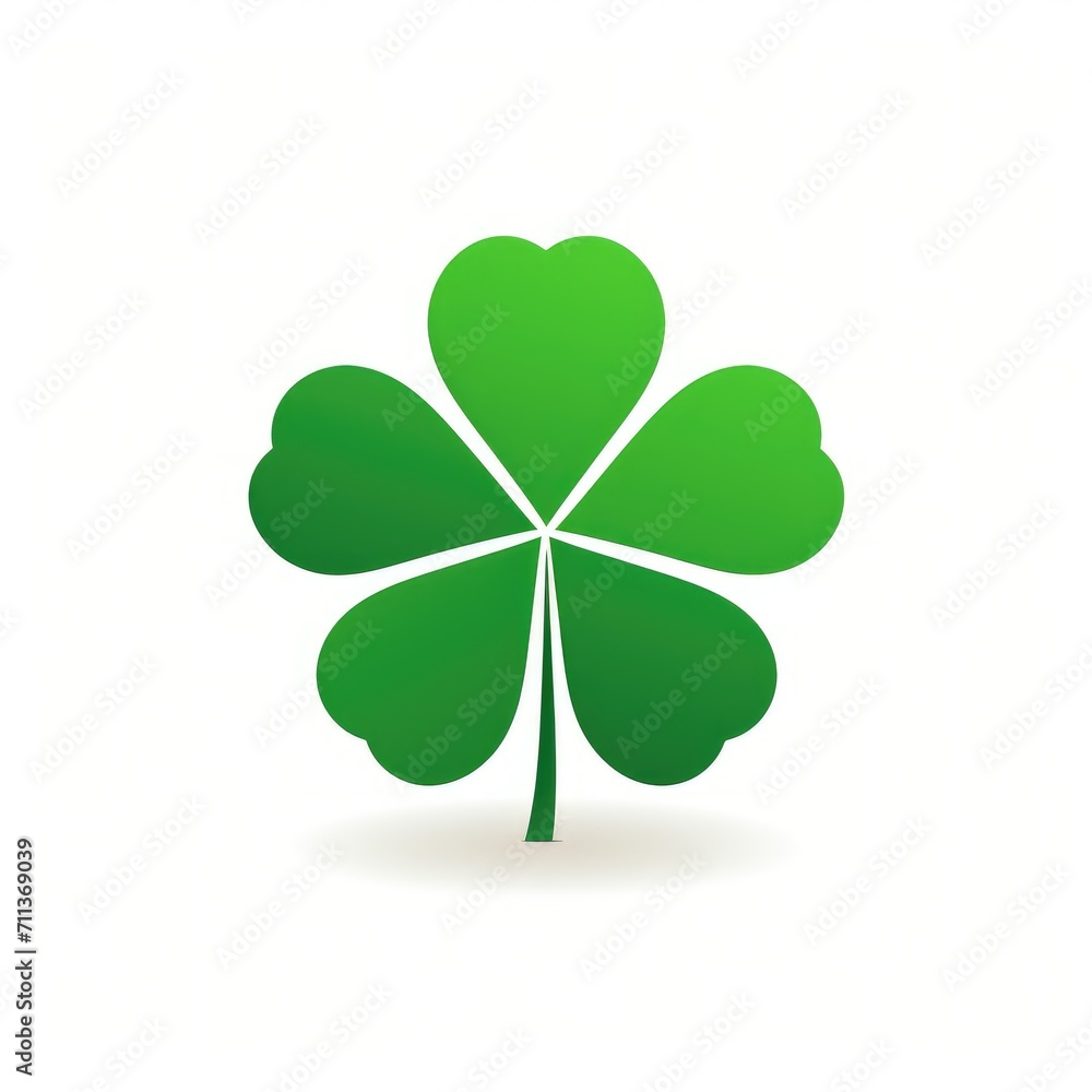 Iconic Four-Leaf Clover, A Symbol of Irish Luck and St. Patrick's Day - Generative AI Iconic Four-Leaf Clover, A Symbol of Irish Luck and St. Patrick's Day - Generative AI