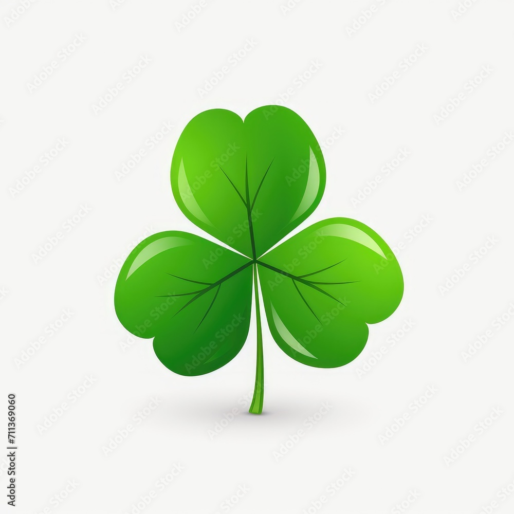 Iconic Four-Leaf Clover, A Symbol of Irish Luck and St. Patrick's Day - Generative AI Iconic Four-Leaf Clover, A Symbol of Irish Luck and St. Patrick's Day - Generative AI