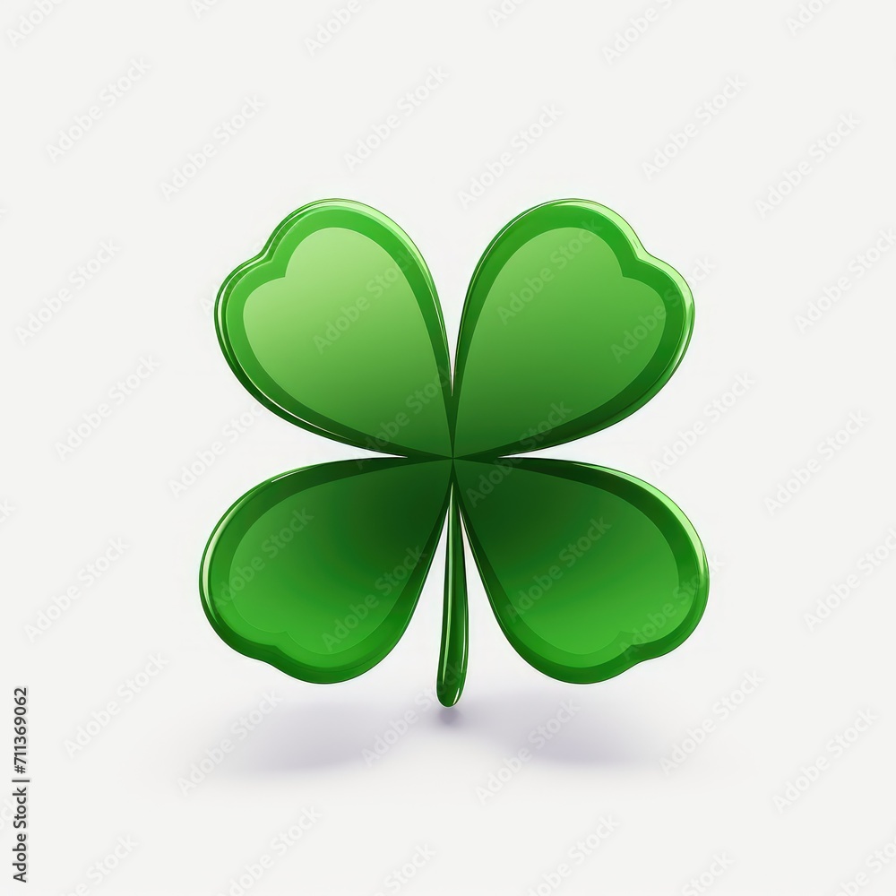 Iconic Four-Leaf Clover, A Symbol of Irish Luck and St. Patrick's Day - Generative AI Iconic Four-Leaf Clover, A Symbol of Irish Luck and St. Patrick's Day - Generative AI