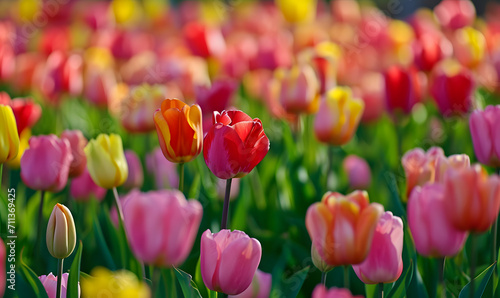 A field of tulips  Generative AI