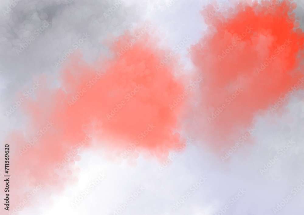 Abstract watercolor background , clouds background , red gray colors. Art background for cards, flyer, cover design , date, postcard.