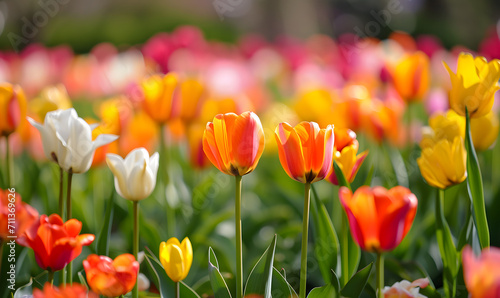 A field of tulips  Generative AI