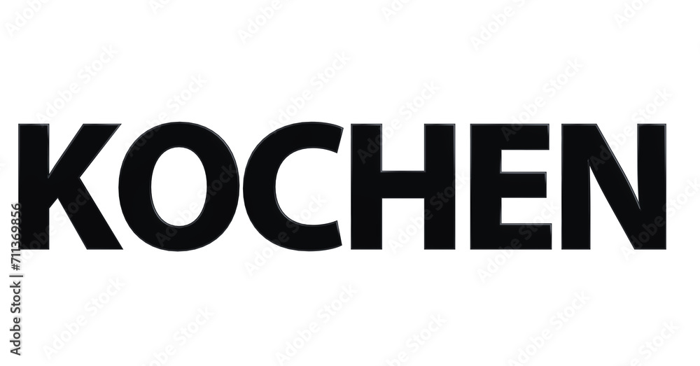 Kochen - schwarze plakative 3D-Schrift, Kochen, Rezepte, Zubereitung, Lebensmittel, Gerichte, Kochkunst, Genuss, Küche, Rendering, Freisteller, Alphakanal. Kochen - schwarze plakative 3D-Schrift, Kochen, Rezepte, Zubereitung, Lebensmittel, Gerichte, Kochkunst, Genuss, Küche, Rendering, Freisteller, Alphakanal.