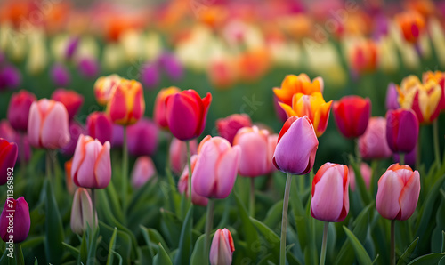 A field of tulips  Generative AI