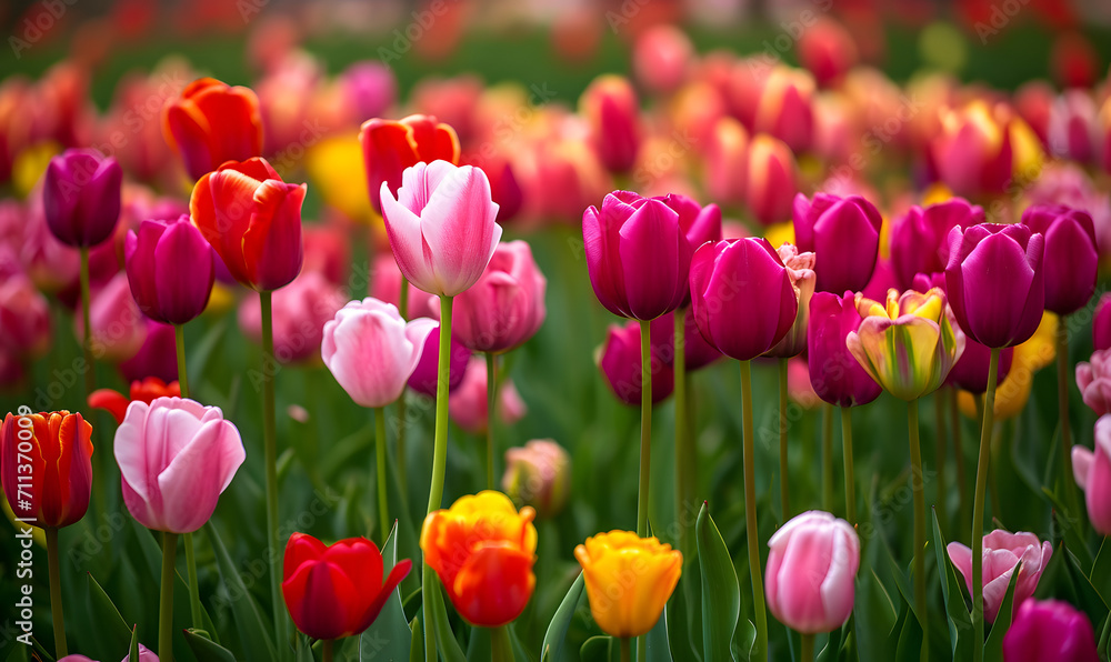 A field of tulips, Generative AI