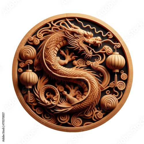 the Chinese New Year with Dragon Icon and symbol in Chinese culture © Dwi