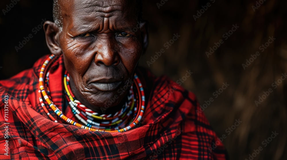 Image of a man from an African tribe Image of a man from an African tribe