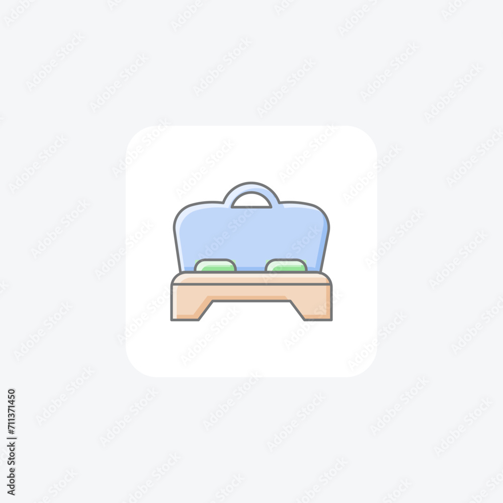 Bed awesome lineal color icon outline icon, pixel perfect Bed awesome lineal color icon outline icon, pixel perfect