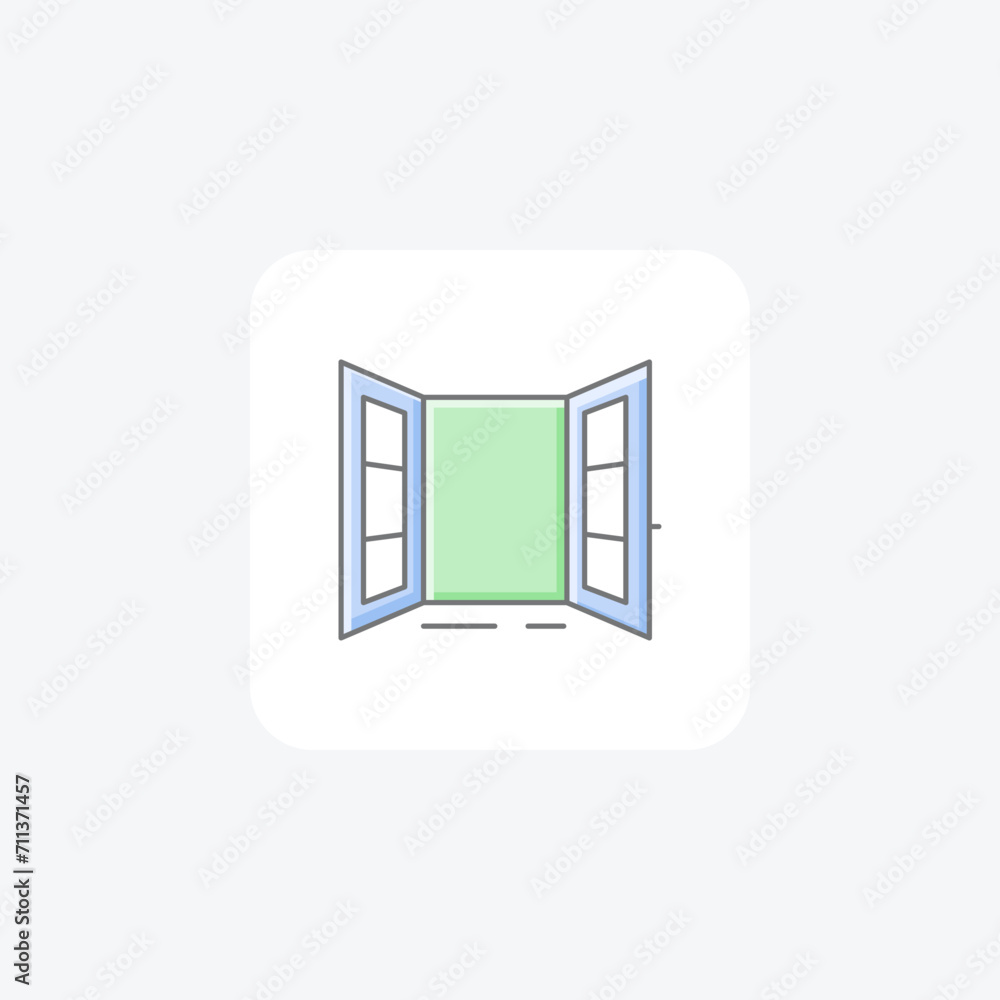 Window awesome lineal color icon outline icon, pixel perfect Window awesome lineal color icon outline icon, pixel perfect