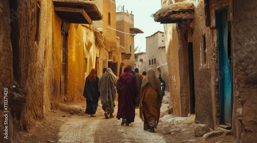 Berber women strolling down the street