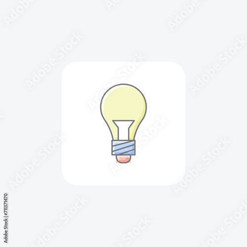 Lamp awesome lineal color icon outline icon, pixel perfect