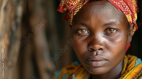 Close Up Shot Of African Young Girl