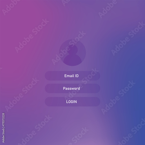 Colorful ui template design for login form