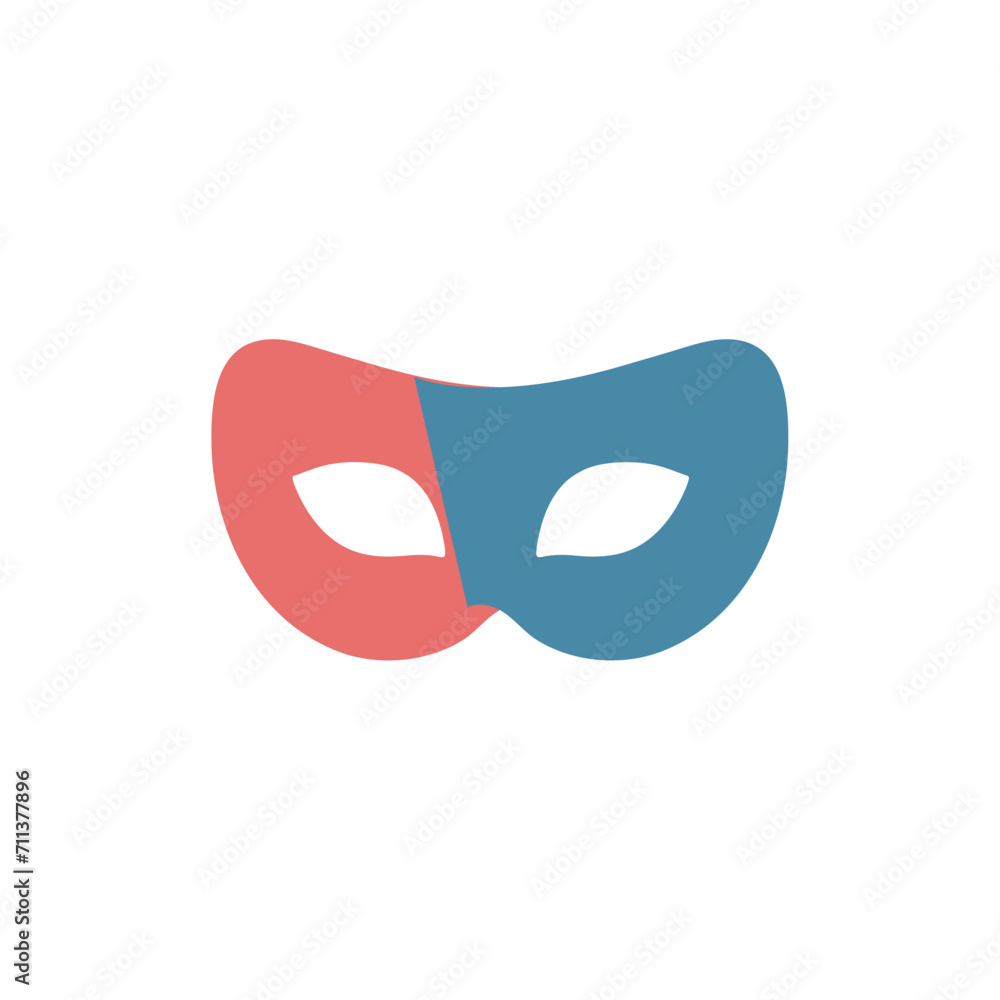 Super hero mask for face character in flat style Super hero mask for face character in flat style