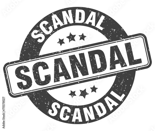 scandal stamp. scandal label. round grunge sign