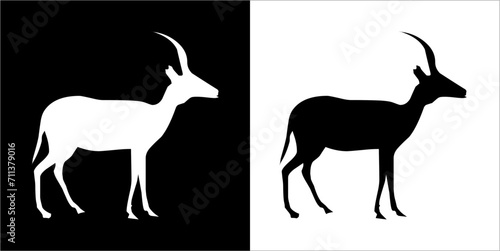  Illustration vector graphics of deer icon.