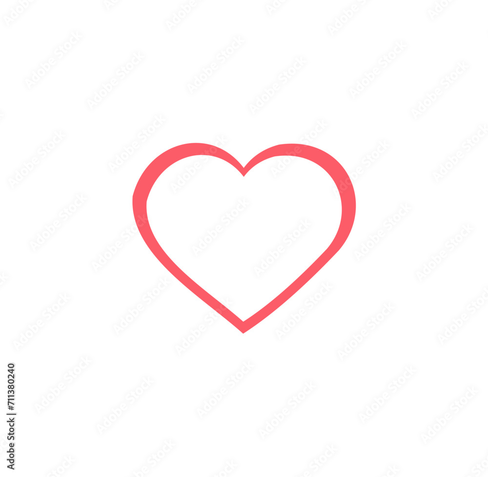 White and pink heart icon 