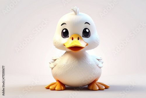 3d cute animal duck render