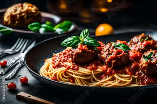spaghetti with meatballs