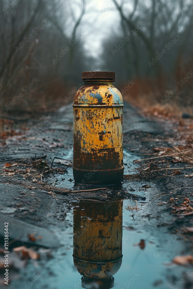 A symbolic representation of the dangers of mercury contamination. A symbolic representation of the dangers of mercury contamination.